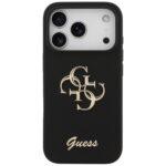 Coque Guess Silicone Big 4G Script pour iPhone 17 Pro - Black – Image 2