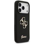 Coque Guess Silicone Big 4G Script pour iPhone 17 Pro - Black – Image 6