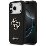 Coque Guess Silicone Big 4G Script pour iPhone 17 Pro - Black