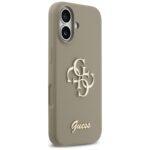 Coque Guess Silicone Big 4G Script pour iPhone 17 - Brown