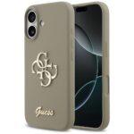 Coque Guess Silicone Big 4G Script pour iPhone 17 - Brown – Image 2
