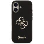 Coque Guess Silicone Big 4G Script pour iPhone 17 - Black – Image 2