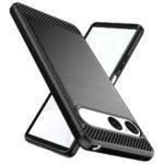 Coque Techsuit Carbon Silicone pour Sony Xperia 10 VII - Black