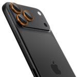 Lot de 2 protections d'objectif Spigen Optik.tR EZ Fit Pro Camera Glass pour iPhone 17 Pro / 17 Pro Max / 16 Pro  / 16 Pro Max / 15 Pro / 15 Pro Max / 14 Pro / 14 Pro Max - Orange – Image 2
