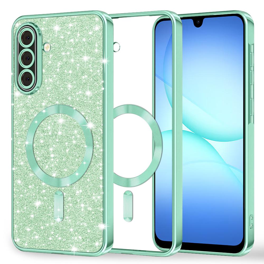 2612263 Coque Techsuit Luxury Glitter MagSafe pour Samsung Galaxy A17 5G / A17 4G - Light Green – Image 1