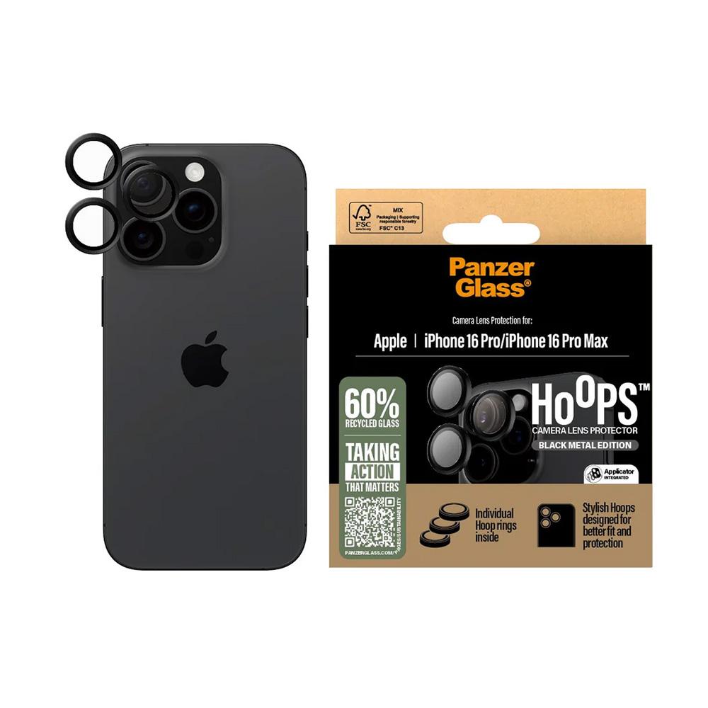 2643481 Protection d'objectif PanzerGlass® Hoops® Camera Lens Protector pour iPhone 16 Pro / iPhone 16 Pro Max - Black – Image 1