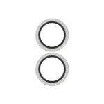 Protection d'objectif PanzerGlass® Hoops® Camera Lens Protector pour iPhone 17 / iPhone 16 / iPhone 16 Plus - Glitter Silver – Image 3