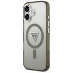 Coque Guess IML Gradient Triangle Logo MagSafe pour iPhone 17 - Khaki – Image 3