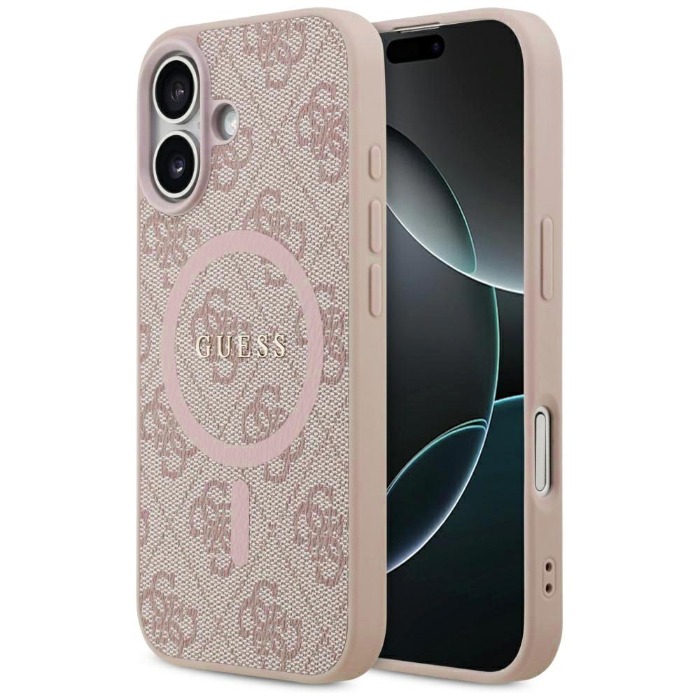 2691337 Coque Guess 4G Ring Classic Logo MagSafe pour iPhone 17 - Pink – Image 1