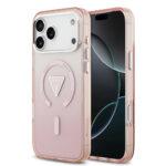 Coque Guess IML Gradient Triangle Logo MagSafe pour iPhone 17 Pro Max - Pink