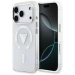 Coque Guess IML Gradient Triangle Logo MagSafe pour iPhone 17 Pro - Clear