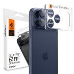 Lot de 2 protections d'objectif Spigen Optik.tR EZ Fit Pro Camera Glass pour iPhone 17 Pro Max - Blue