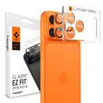 Lot de 2 protections d'objectif Spigen Optik.tR EZ Fit Pro Camera Glass pour iPhone 17 Pro - Orange