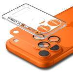 Lot de 2 protections d'objectif Spigen Optik.tR EZ Fit Pro Camera Glass pour iPhone 17 Pro - Orange – Image 3