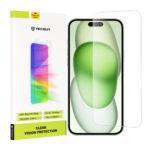 Protection d'écran Techsuit Clear Vision Glass pour iPhone 15 Plus / iPhone 15 Pro Max / iPhone 16 Plus - Transparent