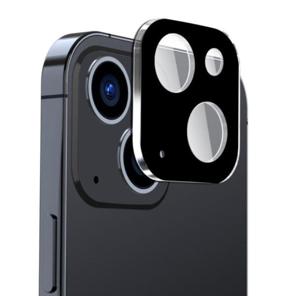 Protection d'objectif Techsuit Full Camera Glass pour iPhone 15 / iPhone 15 Plus - Black