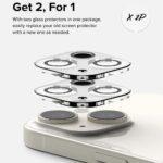 Lot de 2 protections d'objectif Ringke Camera Protector Glass pour iPhone 15 / iPhone 15 Plus - Clear – Image 3