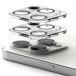 Lot de 2 protections d'objectif Ringke Camera Protector Glass pour iPhone 15 Pro - Clear