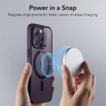Coque MagSafe ESR Classic Hybrid HaloLock pour iPhone 14 Pro - Clear Purple – Image 5