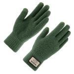Gants pour écran tactile iWarm (ST0007) en laine de qualité supérieure   - Green