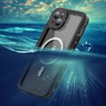 Coque intégrale étanche ShellBox Waterproof IP68 MagSafe pour iPhone 15 Plus - Black – Image 3