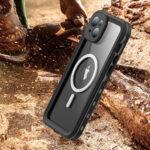 Coque intégrale étanche ShellBox Waterproof IP68 MagSafe pour iPhone 15 Plus - Black – Image 4