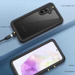 Coque intégrale étanche ShellBox Waterproof IP68 pour Samsung Galaxy A35 - Black – Image 4