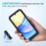 Coque intégrale étanche ShellBox Waterproof IP68 pour Samsung Galaxy A15 4G / A15 5G - Black – Image 5