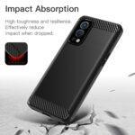 Coque Techsuit Carbon Silicone pour OnePlus Nord 2 - Black – Image 2