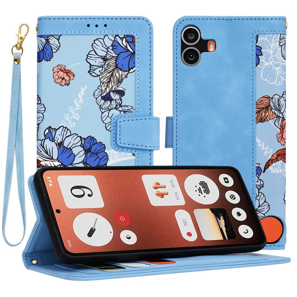 1460221 Étui portefeuille Techsuit FlipCraft pour Nothing CMF Phone 1 - Vibrant Blue – Image 1