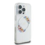 Coque Guess IML Flowers Wreath MagSafe pour iPhone 16 Pro - Clear – Image 5