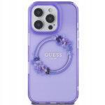 Coque Guess IML Flowers Wreath MagSafe pour iPhone 16 Pro - Purple – Image 3