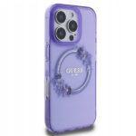 Coque Guess IML Flowers Wreath MagSafe pour iPhone 16 Pro - Purple – Image 4