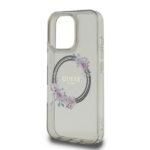 Coque Guess IML Flowers Wreath MagSafe pour iPhone 16 Pro - Black – Image 5