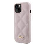 Coque Guess Quilted Metal Logo pour iPhone 15 - Pink – Image 3