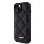 Coque Guess Quilted Metal Logo pour iPhone 15 - Black – Image 3