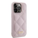 Coque Guess Quilted Metal Logo pour iPhone 15 Pro Max - Pink – Image 4