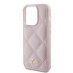 Coque Guess Quilted Metal Logo pour iPhone 15 Pro Max - Pink – Image 5