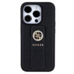Coque Guess Grip Stand 4G Saffiano Strass pour iPhone 15 Pro - Black – Image 2