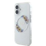 Coque Guess IML Flowers Wreath MagSafe pour iPhone 16 - Clear – Image 4