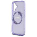 Coque Guess IML Flowers Wreath MagSafe pour iPhone 16 - Purple – Image 6