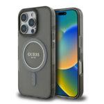 Coque Guess IML Glitter Circle MagSafe pour iPhone 16 Pro - Black