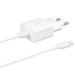Chargeur mural d'origine Samsung (EP-T1510XWEGEU) Câble USB-C inclus, Charge rapide USB-C 15 W - Blanc – Image 2