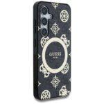 Coque Guess IML Peony On 4G Background MagSafe pour Samsung Galaxy S25 - Black – Image 4