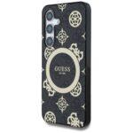 Coque Guess IML Peony On 4G Background MagSafe pour Samsung Galaxy S25 - Black – Image 5