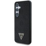 Coque Guess Peony Grained Hot Stamp Triangle Logo MagSafe pour Samsung Galaxy S25 - Black – Image 2