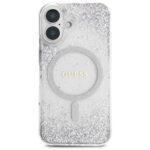 Coque Guess Hardcase Resin Gradient MagSafe avec paillettes pour iPhone 16 - Silver – Image 4