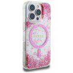 Coque Guess Liquid Glitter Flower MagSafe pour iPhone 16 Pro - Pink – Image 4
