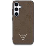 Coque Guess Peony Grained Hot Stamp Triangle Logo MagSafe pour Samsung Galaxy S25 - Brown – Image 2