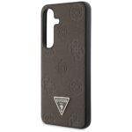 Coque Guess Peony Grained Hot Stamp Triangle Logo MagSafe pour Samsung Galaxy S25 - Brown – Image 6